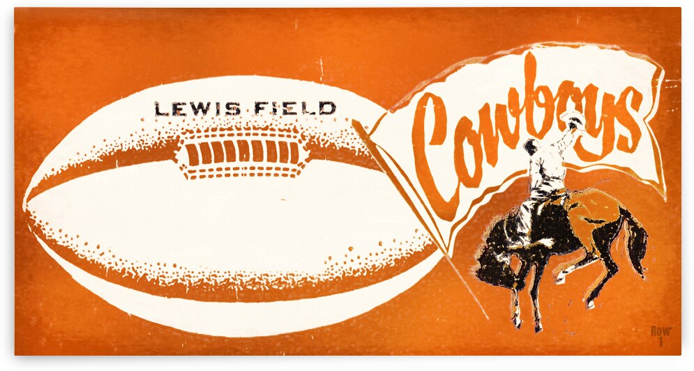 1968 Oklahoma State Cowboys Ticket Art by Row One Brand