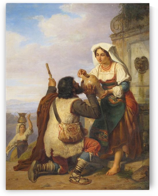 Drinking water from the fountain by Penry Williams