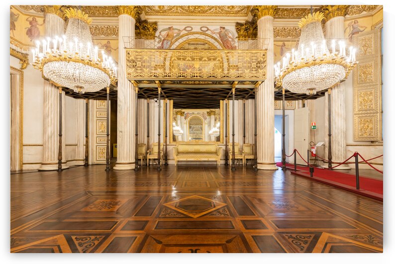 Royal Palace Ballroom. Luxury elegant ancient interior vintage  by Paolo Modena
