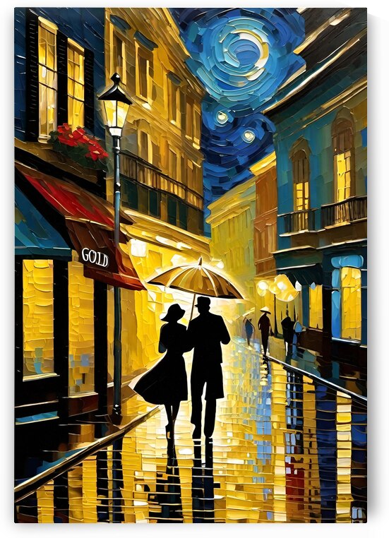 Shopping In The Rain In Downtown Naples by Magikheart