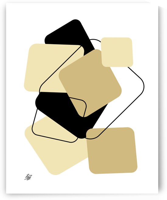 Random Square Abstract by Liz Cereby
