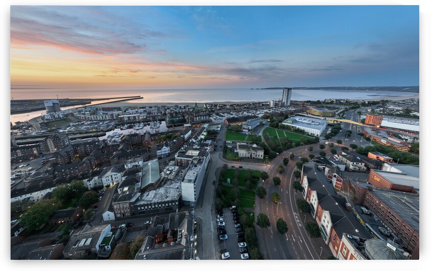 Daybreak over Swansea Bay by Leighton Collins
