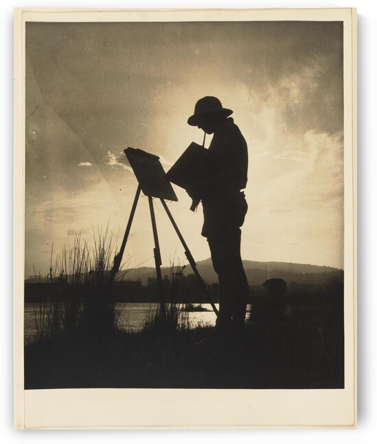 Woman painting at easel from Camping trips on Cul by ASAR STUDIOS