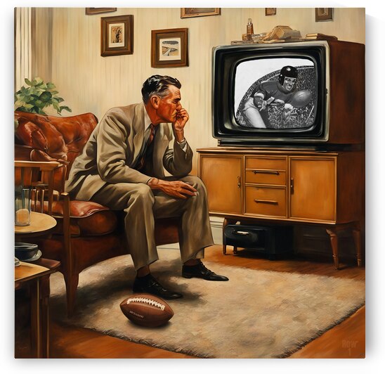 Man Watching Game by Row One Brand