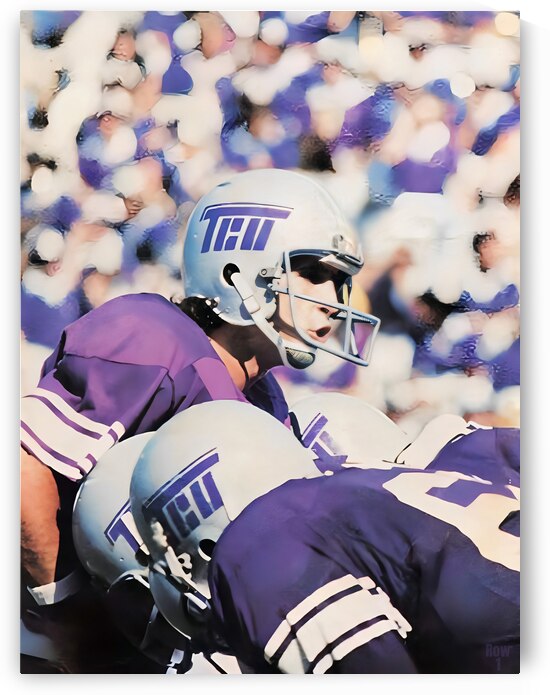 TCU Throwback 70s Football Art by Row One Brand