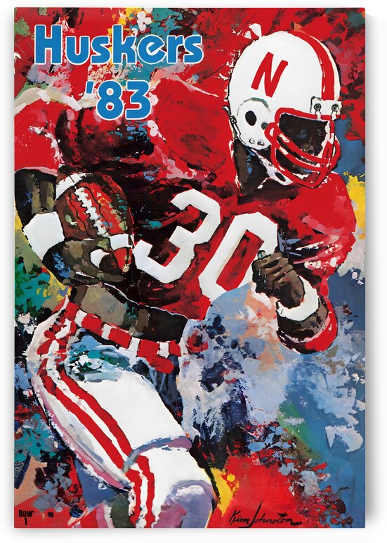 1983 Nebraska Cornhuskers Football Art by Row One Brand