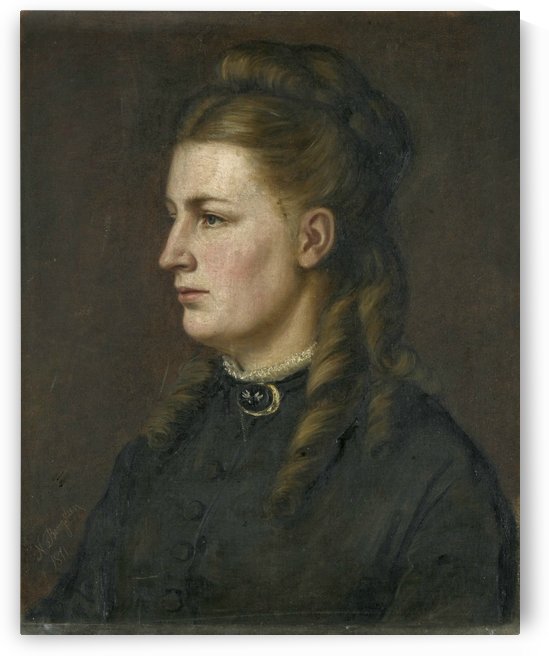 Portrait of a young lady by Delapoer Downing