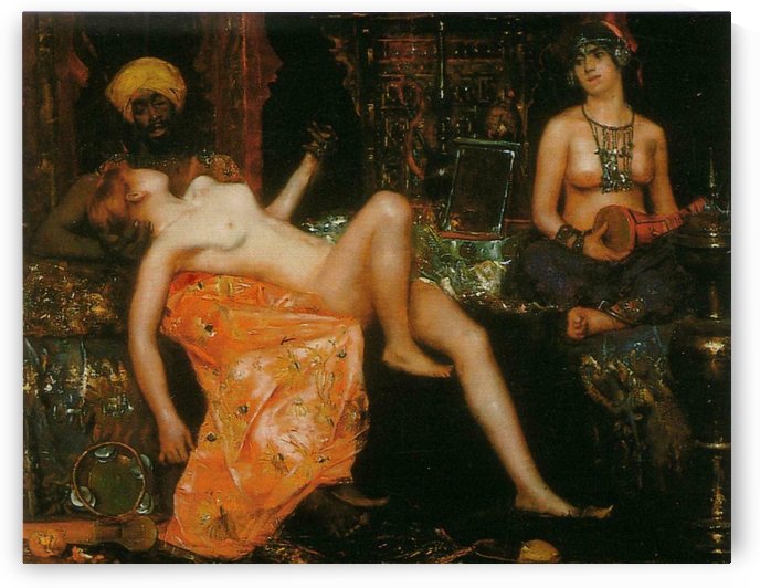 Oriental women in the harem by Delapoer Downing