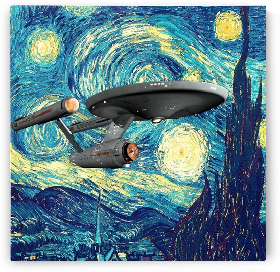 Star Trek Starship The Starry Night van Gogh by Etnousta