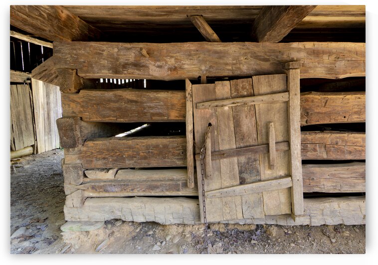 The Log Barn Crooked Door by Norma Brandsberg Photography