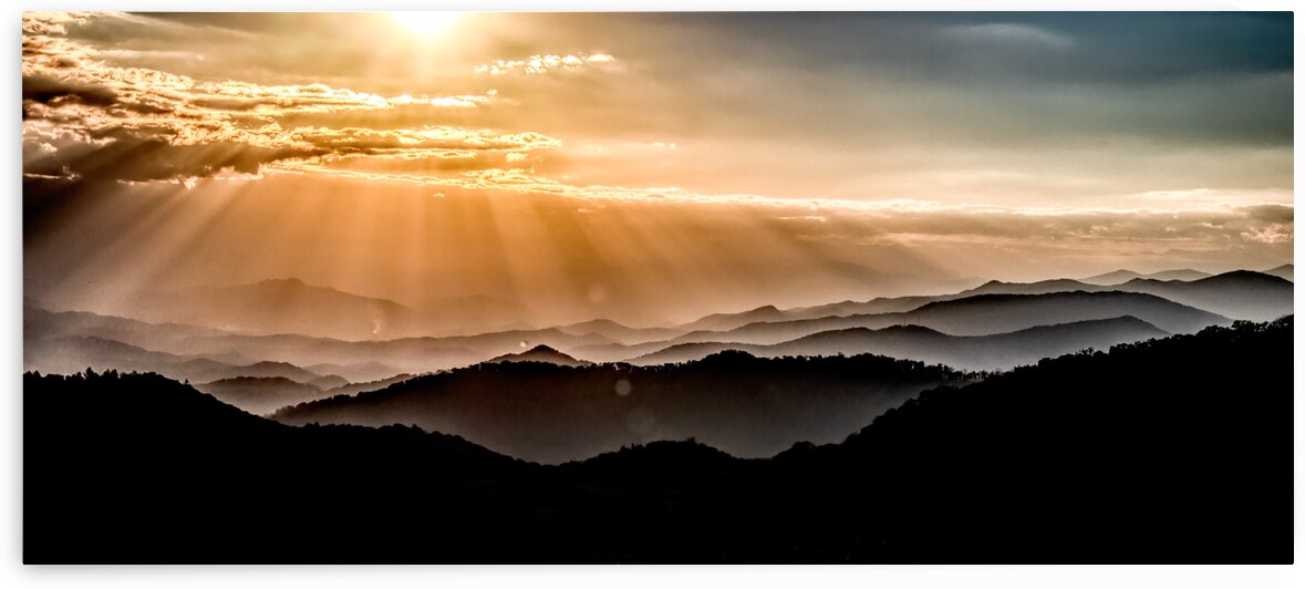 Blue Ridge and Smoky Mountains Waves of Light by Norma Brandsberg Photography