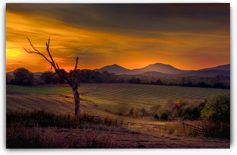 Heavenly Virginia Blue Ridge Farm Sunset by Norma Brandsberg Photography