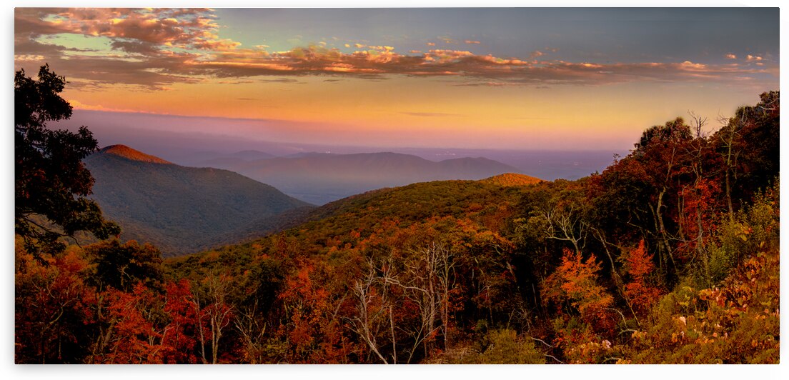 Virginia Blue Ridge Mountains Autumn Overlook  by Norma Brandsberg Photography
