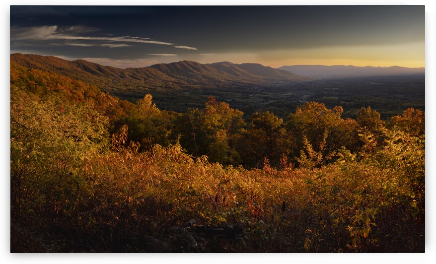 Blue Ridge Parkway Overlook Porter Mountain in Autumn by Norma Brandsberg Photography