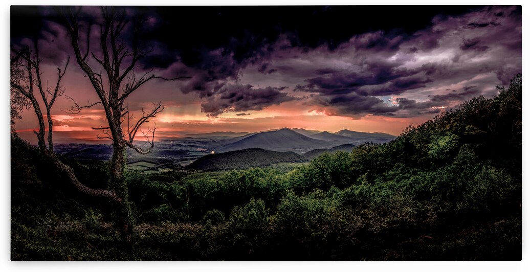 Bedford Virginia Sunset Panorama by Norma Brandsberg Photography
