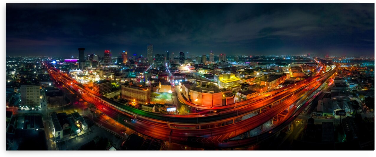 New Orleans Panorama Sunrise by Norma Brandsberg Photography
