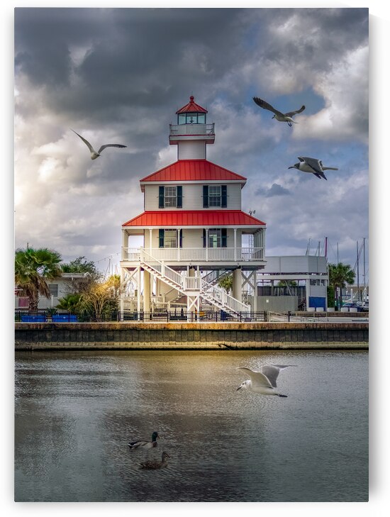 New Orleans New Canal Lighthouse Vertical by Norma Brandsberg Photography