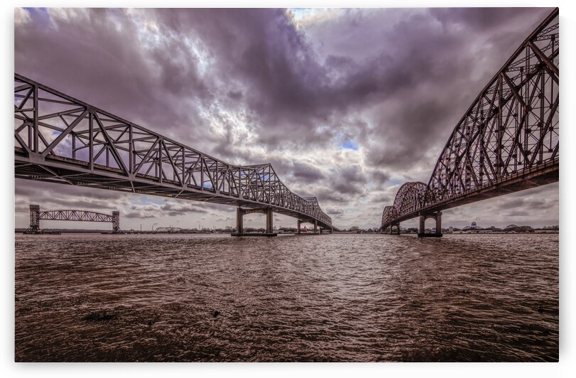 Long Allen Bridge Morgan City Louisiana by Norma Brandsberg Photography