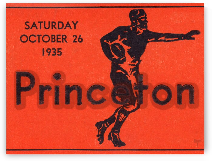 1935 Princeton Tigers Football Ticket Remix by Row One Brand
