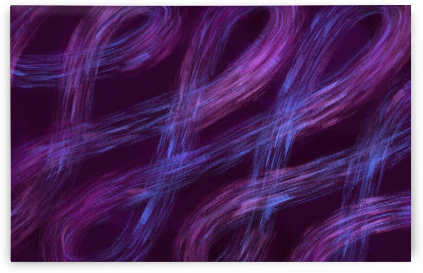 Magenta and Cyan Brushed Abstract by Iris H Richardson