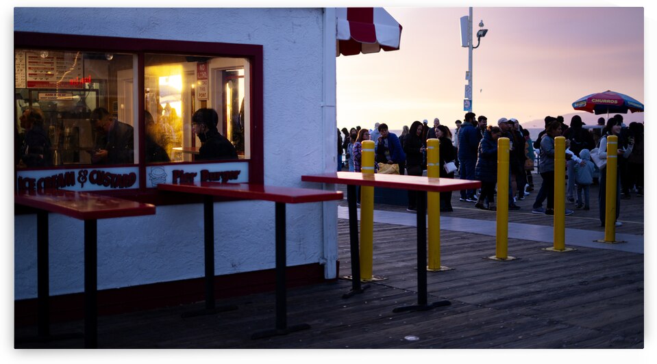 Santa Monica Pier Burger Shack by Jean Dzhermakyan