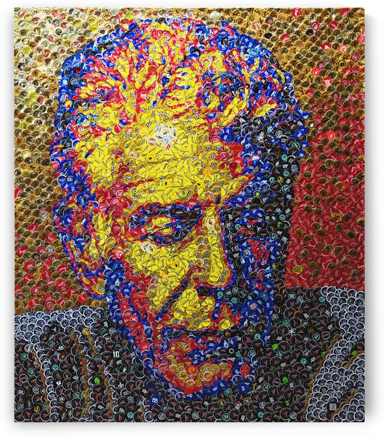 Anthony Bourdain by JAM Bottle Cap Art