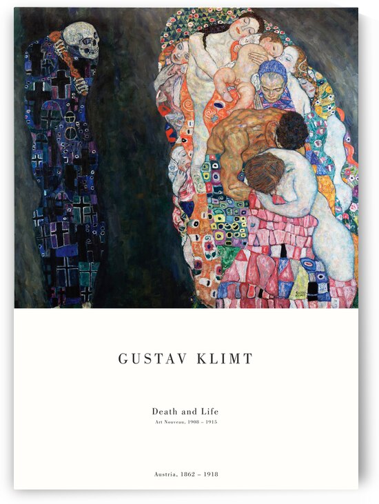 Gustav Klimt - Death and Life 5x7 by Oldmasters