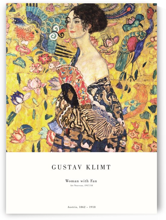 Gustav Klimt - Lady with Fan by Oldmasters