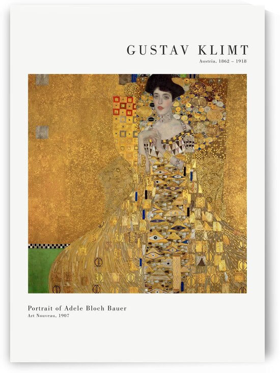 Gustav Klimt - Portrait of Adele Bloch Bauer by Oldmasters