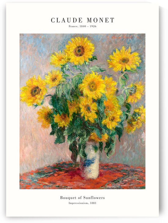 Claude Monet - Bouquet of sunflowers by Oldmasters