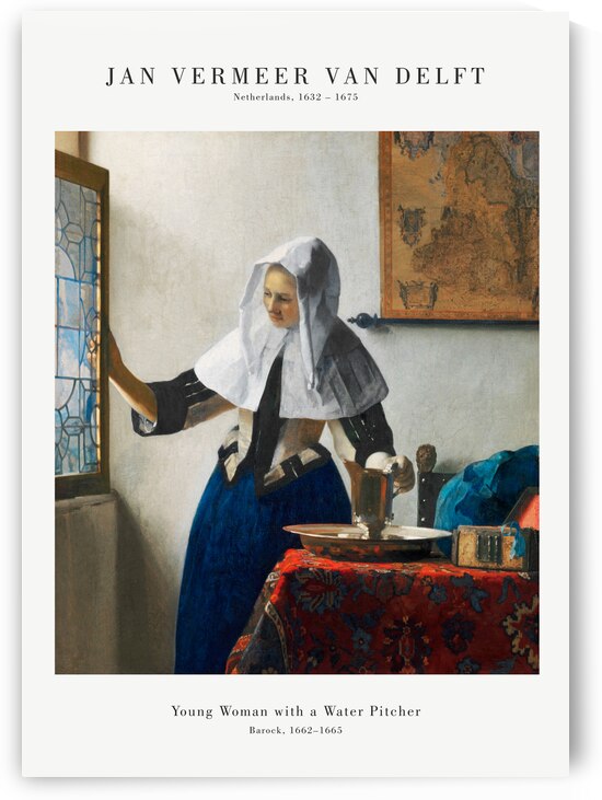 Vermeer - Young woman with a water pitcher by Oldmasters