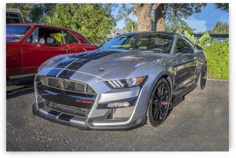 2020 Silver Ford Mustang Shelby GT500 X 4 by Rich Franco