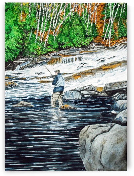 George Gravel River Painting by Stephen Emms