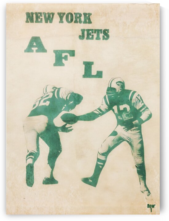 Throwback Vintage 60s New York Jets Art by Row One Brand