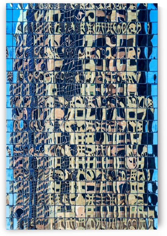 Complex reflections of a modern skyscraper in St Louis  by Steve Heap