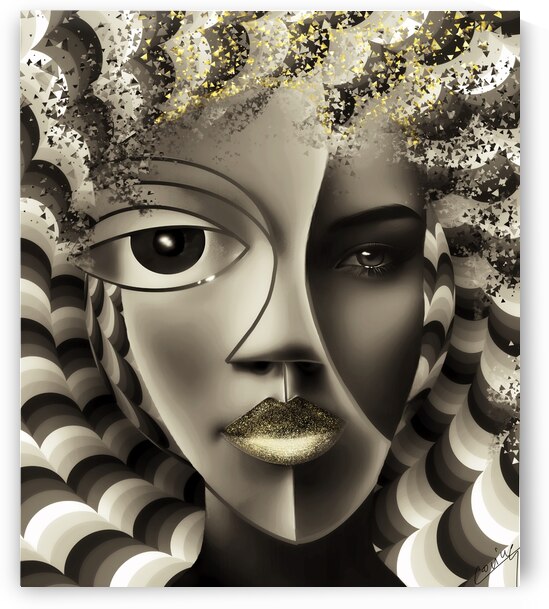 Cyborg Elegance -  Futuristic Art Print  by Corina Ioana