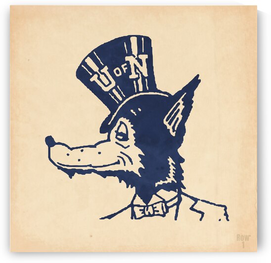 Vintage Nevada Wolf Art by Row One Brand