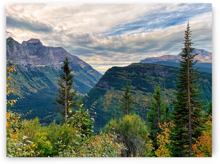Glacier National Park Mountain and Valley by Bill Swartwout Photography