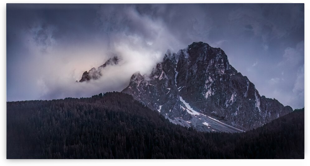 Dolomite Skyline Sunset Sesto  at Night by Norma Brandsberg Photography