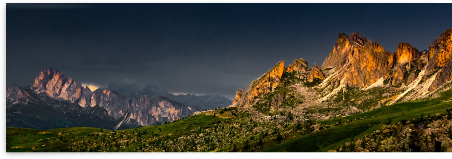 Dolomite Giau Passo Colors of Sunsets Panorama by Norma Brandsberg Photography
