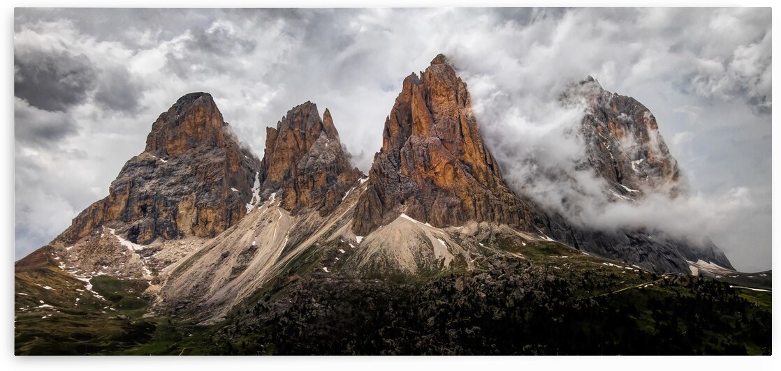 Italian Dolomite Mountains Sella Pass Alps by Norma Brandsberg Photography