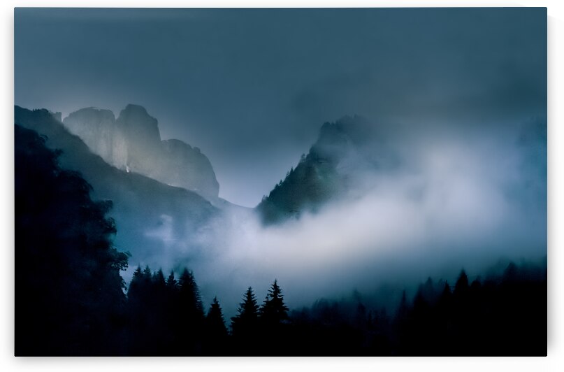 Dolomite Evening Clouds Silhouette by Norma Brandsberg Photography