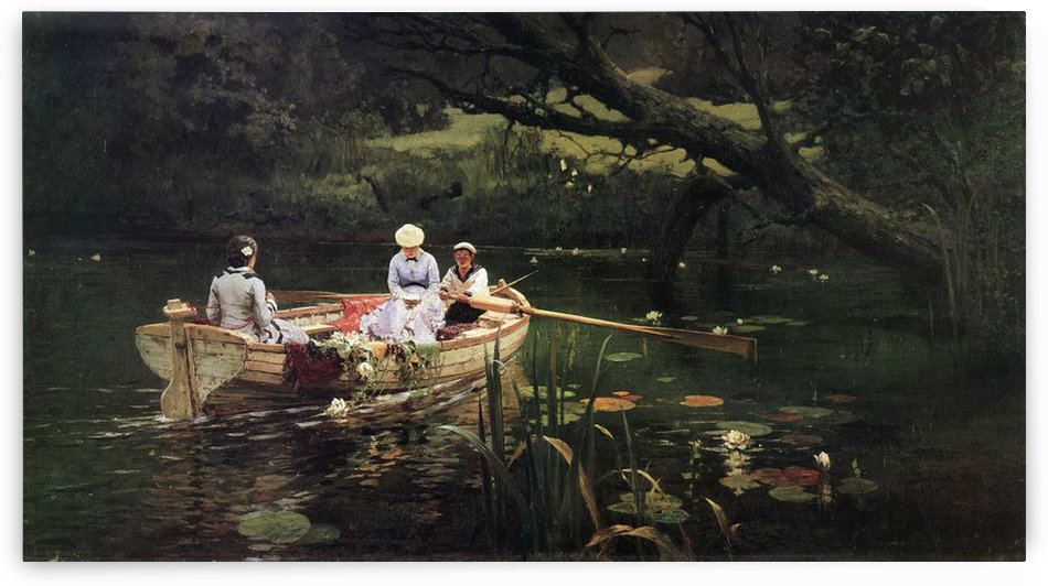 People on the boat by Vasily Dmitrievich Polenov