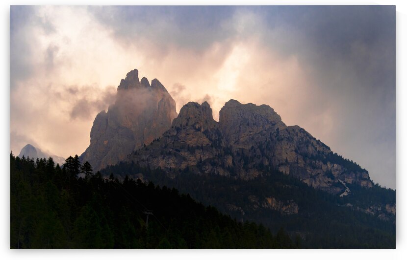 Italian Dolomite Mountains  Cortina d Ampezzo Sunset by Norma Brandsberg Photography