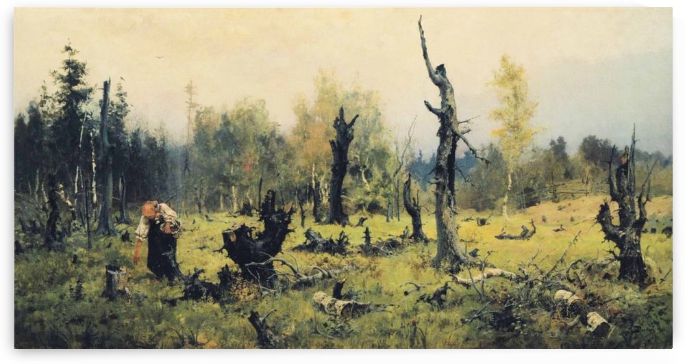 A chopped forest by Vasily Dmitrievich Polenov