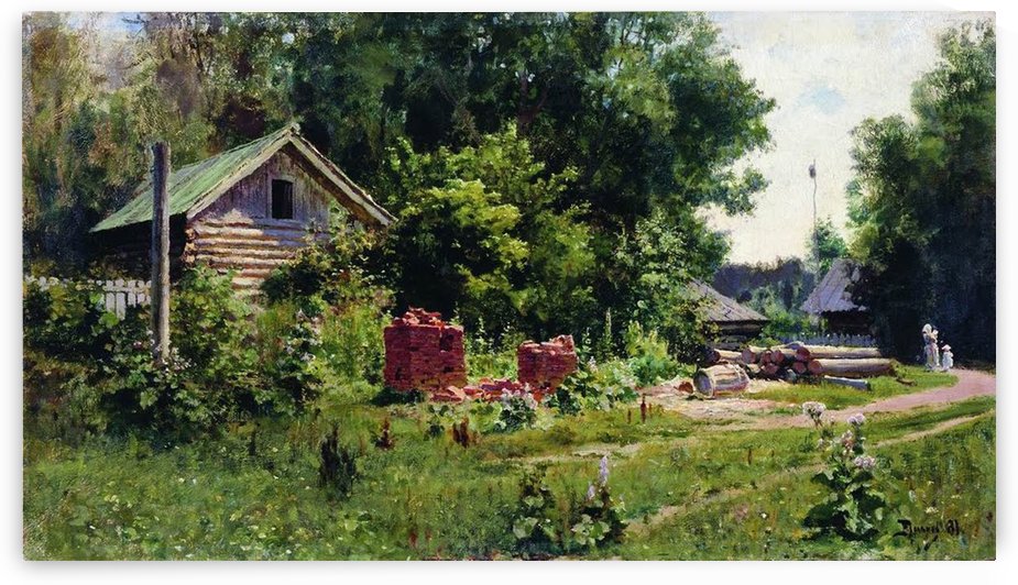A Russian yard by Vasily Dmitrievich Polenov
