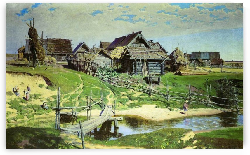 Russian village by Vasily Dmitrievich Polenov