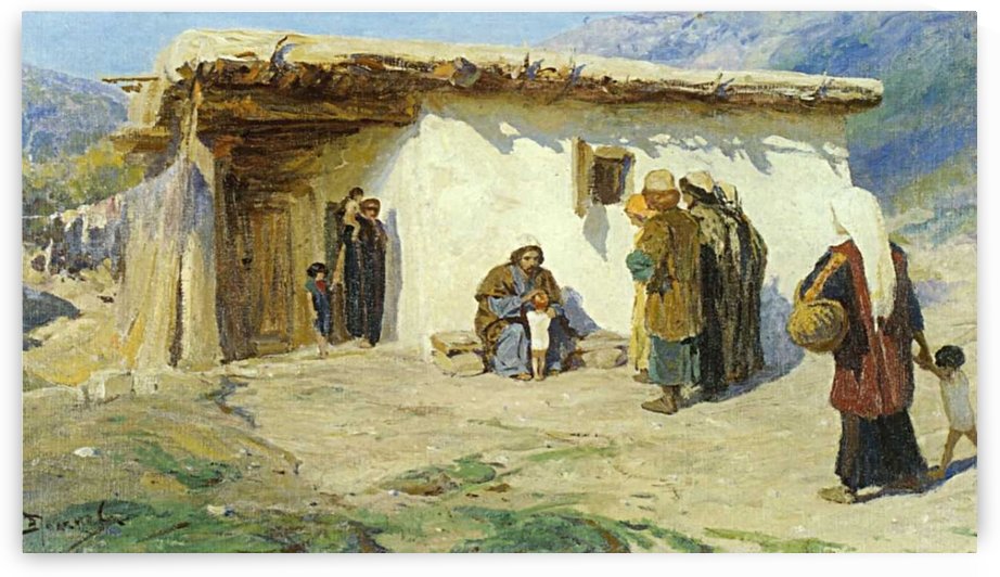 A peasent's home by Vasily Dmitrievich Polenov