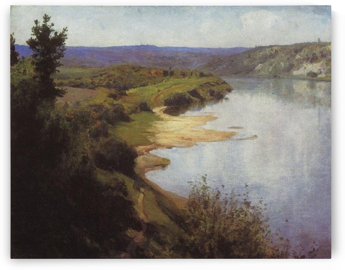 A view with a large river by Vasily Dmitrievich Polenov