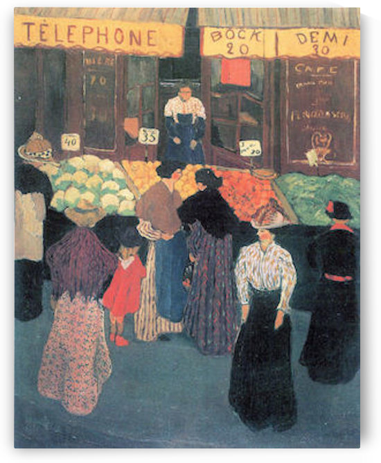 At the market by Felix Vallotton